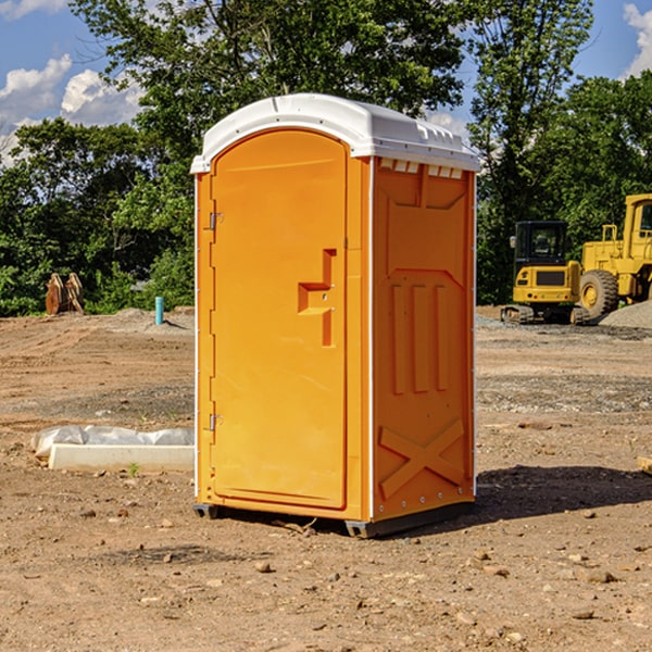 can i customize the exterior of the porta potties with my event logo or branding in Weeki Wachee Gardens